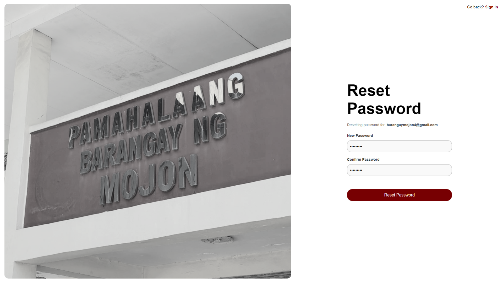 Forgot password step 5